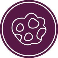 Asteroid Line Circle Icon vector