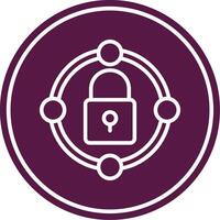 Connection Line Circle Icon vector