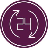 hours Line Circle Icon vector