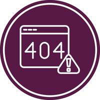 Error404 Line Circle Icon vector