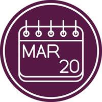 March Line Circle Icon vector