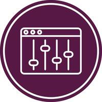 Web Browser Line Circle Icon vector
