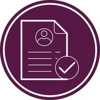 Accepted Line Circle Icon vector