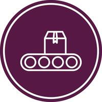 Delivery Line Circle Icon vector