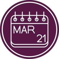 March Line Circle Icon vector