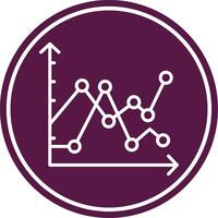 Multiple Line Graph Line Circle Icon vector