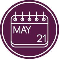 May Line Circle Icon vector