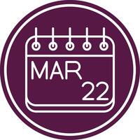 March Line Circle Icon vector