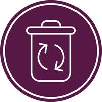 Recycle Line Circle Icon vector