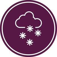 Snowfall Line Circle Icon vector