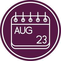August Line Circle Icon vector