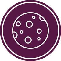 Moon Line Circle Icon vector