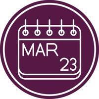 March Line Circle Icon vector