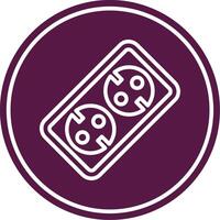 Socket Line Circle Icon vector