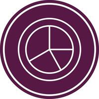 Pie Chart Pieces Line Circle Icon vector
