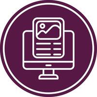 Statics Line Circle Icon vector