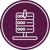 Server Down Line Circle Icon vector