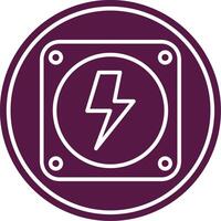 Electricity Line Circle Icon vector