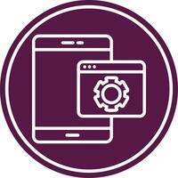 Web Optimization Line Circle Icon vector