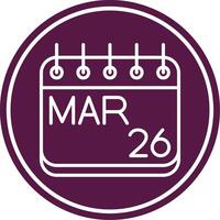 March Line Circle Icon vector
