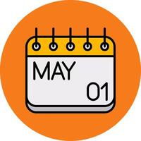 May Filled Multi Circle Icon vector