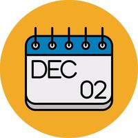 December Filled Multi Circle Icon vector