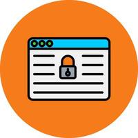 Pad Lock Filled Multi Circle Icon vector