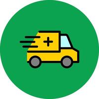 Medicine Delivery Filled Multi Circle Icon vector