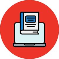 Online Learning Filled Multi Circle Icon vector