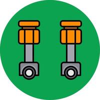 Pistons Filled Multi Circle Icon vector