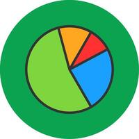 Statistics Filled Multi Circle Icon vector