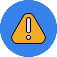 Caution Filled Multi Circle Icon vector