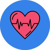 Cardiogram Filled Multi Circle Icon vector