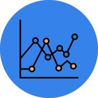 Chart Filled Multi Circle Icon vector