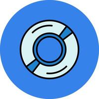 Compact Disk Filled Multi Circle Icon vector