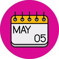 May Filled Multi Circle Icon vector
