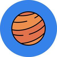 Jupiter Filled Multi Circle Icon vector