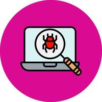 Malware Filled Multi Circle Icon vector