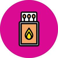 Match box Filled Multi Circle Icon vector