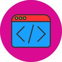 Web Programing Filled Multi Circle Icon vector