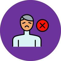 Lack Of Appitite Filled Multi Circle Icon vector