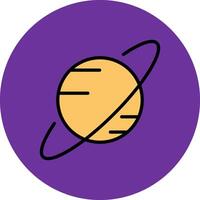 Saturn Filled Multi Circle Icon vector