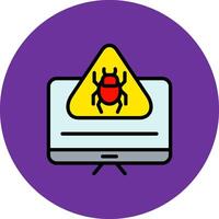 virus Filled Multi Circle Icon vector