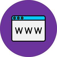 Www Filled Multi Circle Icon vector