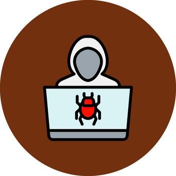 Hacker Filled Multi Circle Icon vector