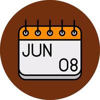 June Filled Multi Circle Icon vector