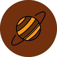 Uranus Filled Multi Circle Icon vector