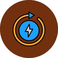 Renewable Energy Filled Multi Circle Icon vector