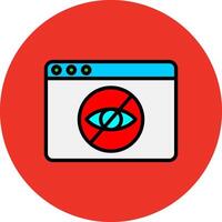 Eye Filled Multi Circle Icon vector