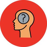 Head Filled Multi Circle Icon vector